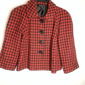 Briggs New York Houndstooth Blazer Button Jacket 6P